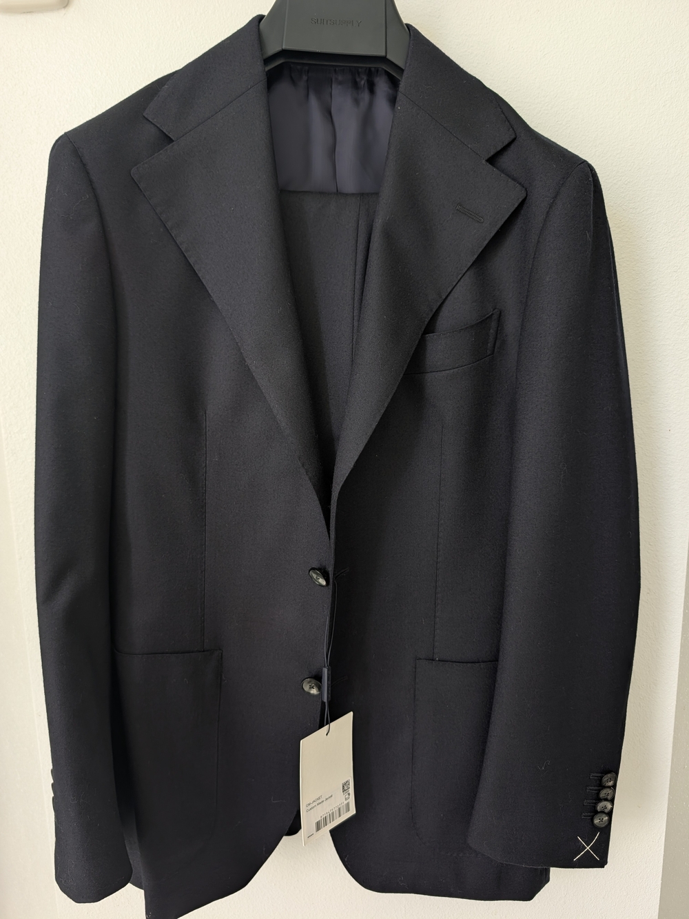NWT Suitsupply Custom Navy Flannel Suit | 38S | S120s Wool
